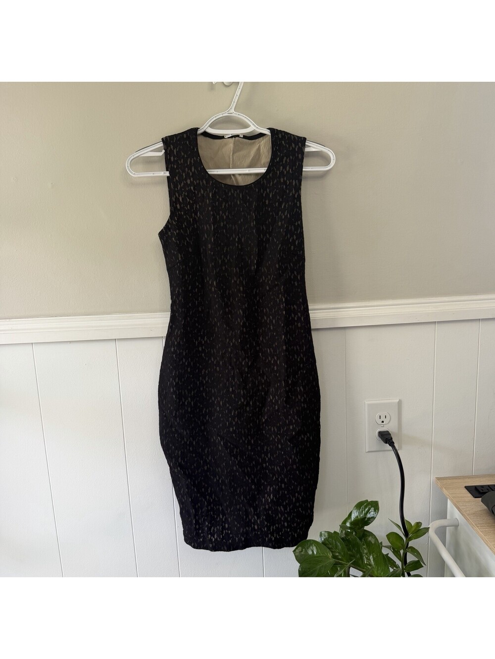 Wolford Black Lace Bodycon Sheath Dress LBD Little Black Dress Sz 6